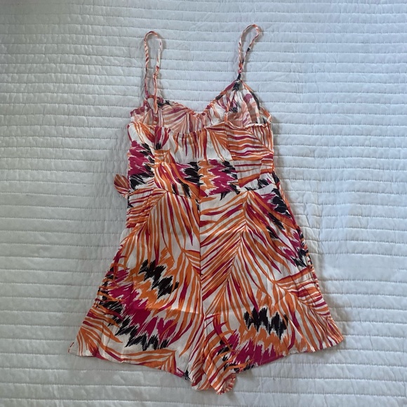 Women's Tummy Control Drawstring Suits V Neck Bodysuit Bodycon Short Jumpsuit - Picture 5 of 7